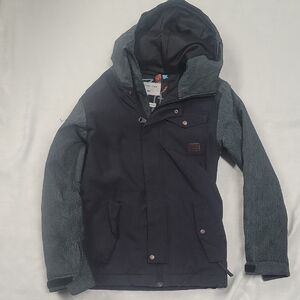 Quicksilver Boys Kids Medium 10 Ski Snowboard Winter Hooded Jacket